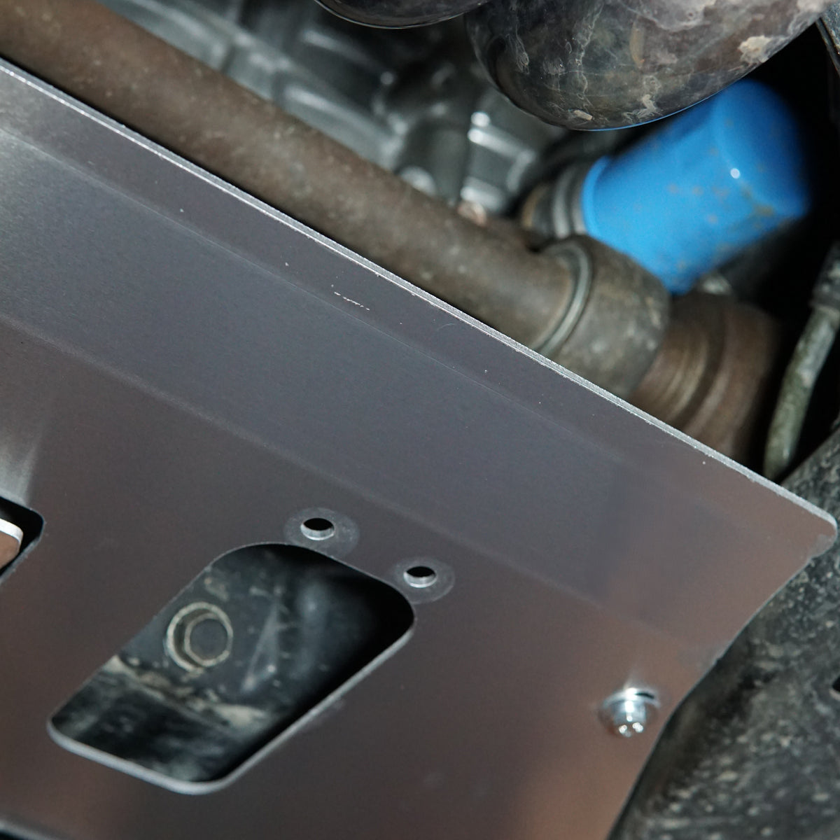 Honda Accord CL7 Underneath with aluminium aerocutt vented bash plate replacement fitted
