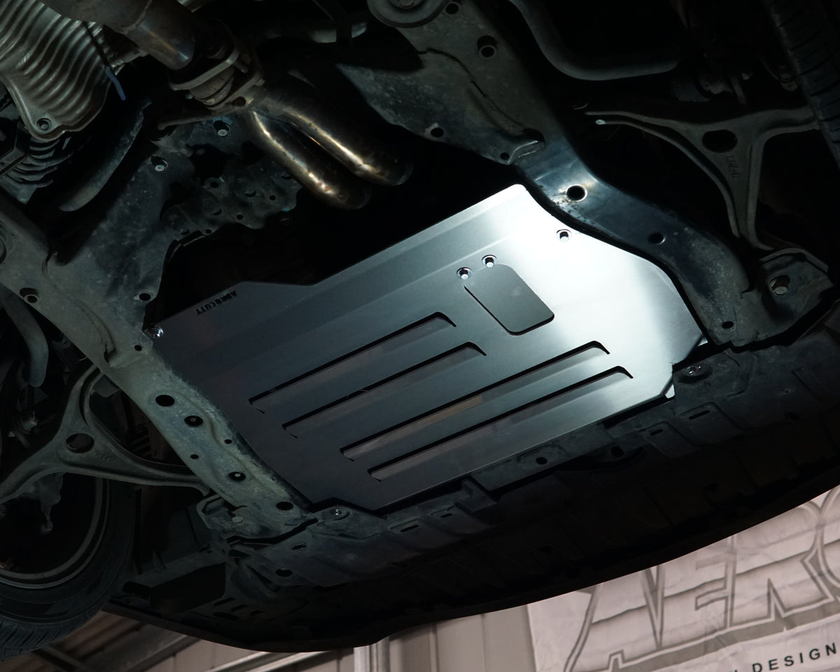 Honda Accord CL7 Undercarriage with aluminium aerocutt vented bash plate replacement fitted