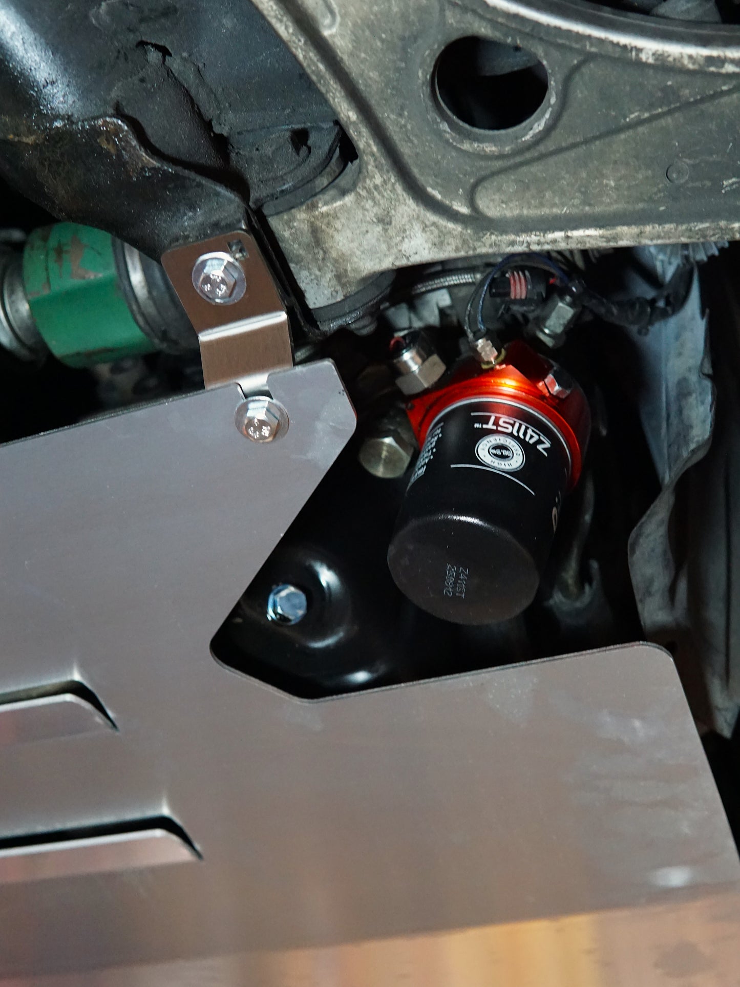 evo 6 skid plate oil service plate 