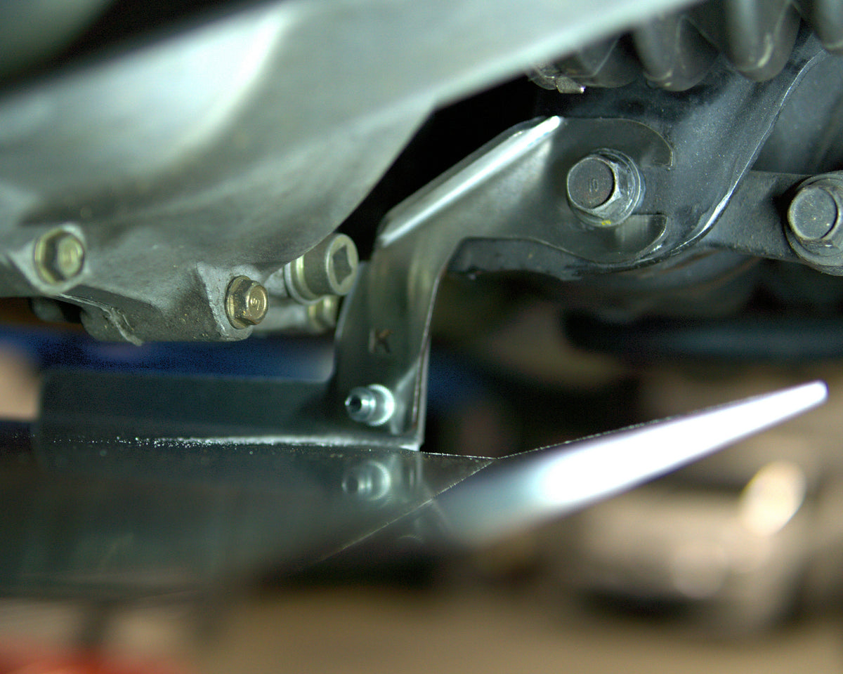 Honda Civic K swap bash /Skid plate bracket installed
