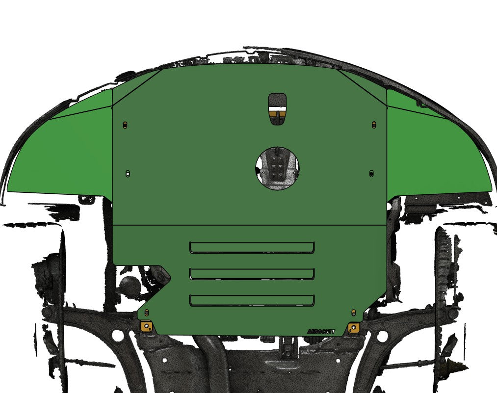 3d scan of underside of mitsubishi evolution 8 with aftermarket undertray installed