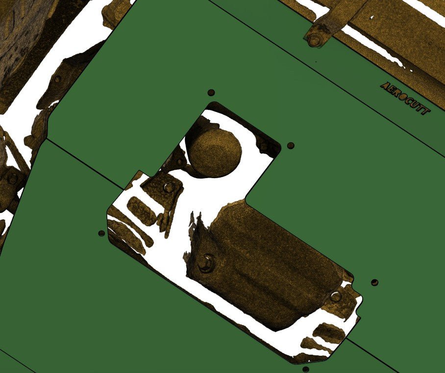 an aerocutt product on the undercarriage of a subaru gc8 wrx