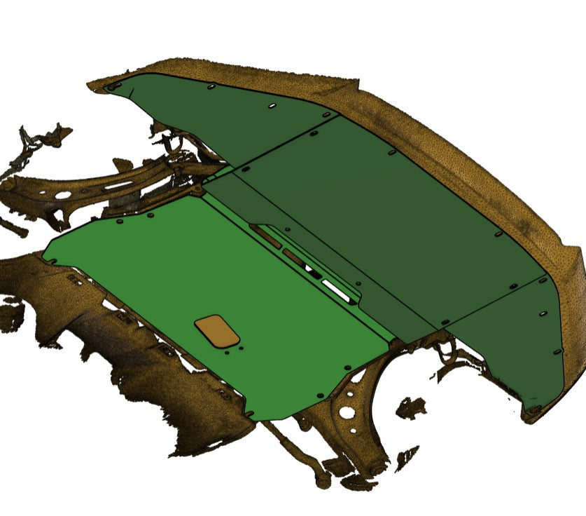 Toyota 86 zn6 front underbody panel shown from underside of the car