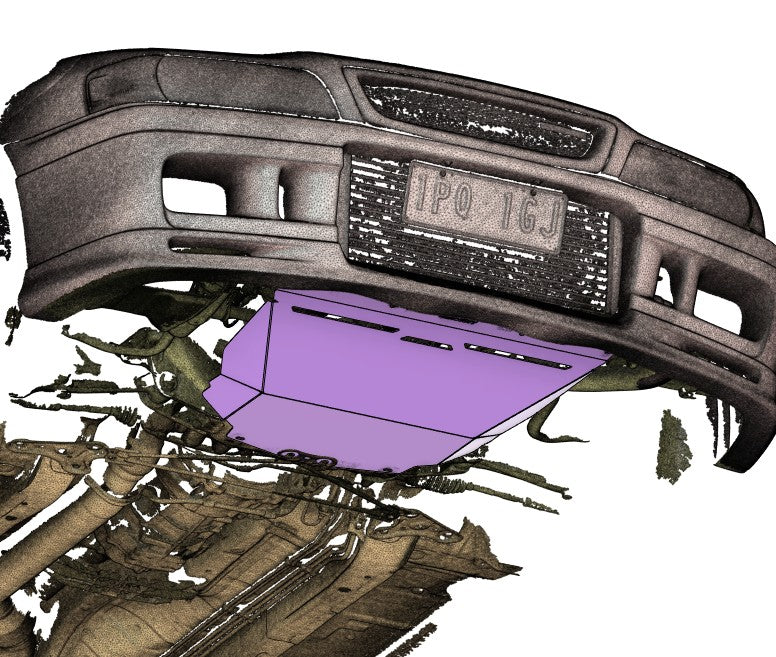 AEROCUTT JZX100 JZX90 SKID PLATE, UNDERBODY SERVICE PANEL TOYOTA CHASER, UNDERTRAY REPLACEMENT JZX100 CHASER 3D RENDER AEROCUT 