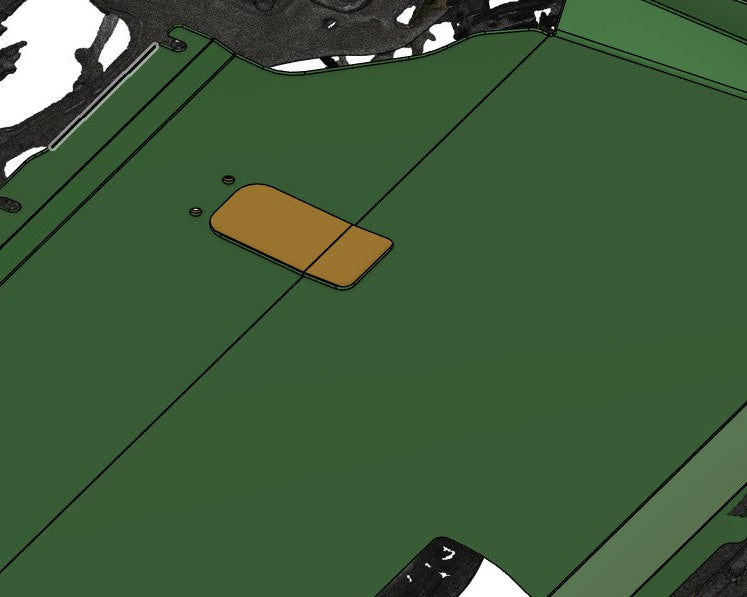 Render Of Vokswagen Golf MK7.5 Under With Aerocutt Aluminium Undertray Fitted