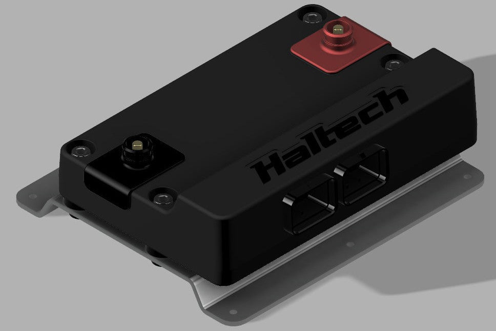a haltech nexus ecu mounted to ecumounts bracket 