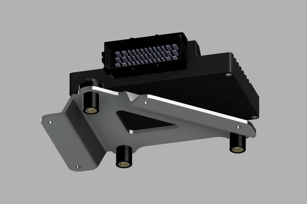 an ecu being held up by a mounting bracket