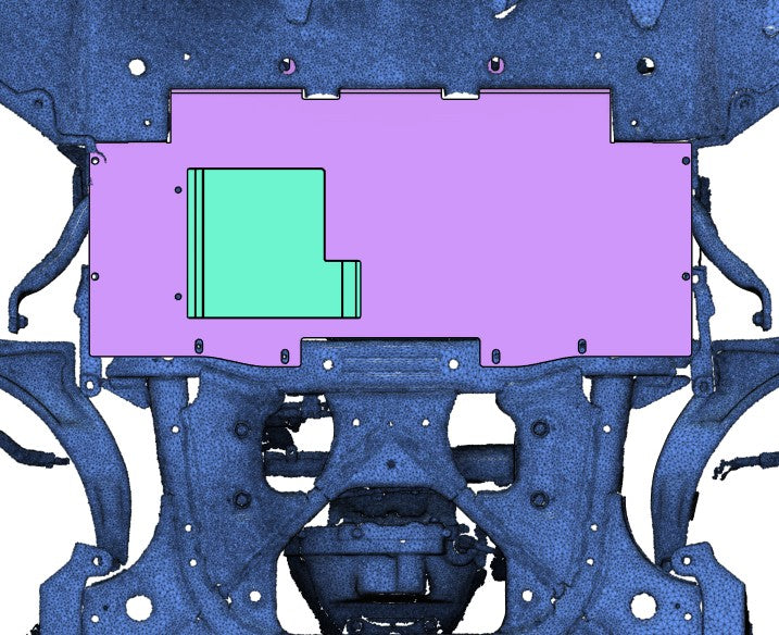 Nissan R35 GTR Underbody Tray Replacement - Protection Bash/Skid Plate, SERVICE PLATE OIL PLATE 