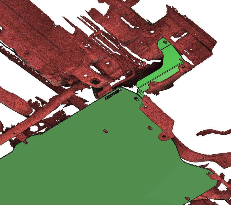 3D scan of aftermarket undertray fitted to a Nissan R35 GT-R