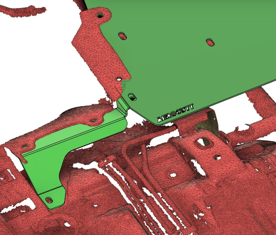 3D scan of aftermarket undertray fitted to a Nissan R35 GT-R