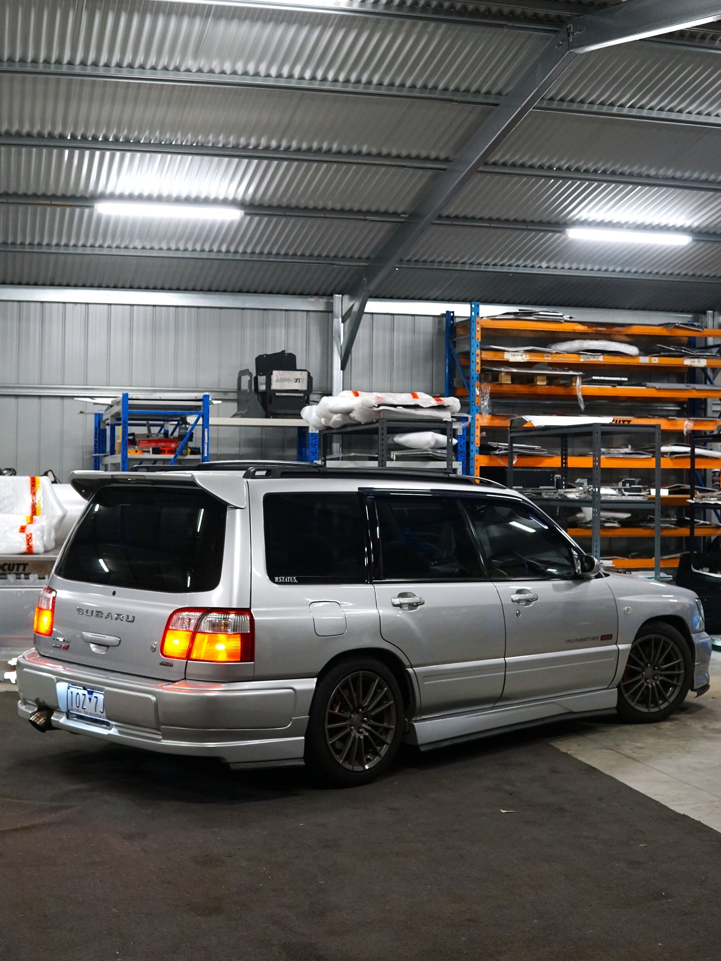 FORESTER SF GT visiting the aeorcutt garage for underbody upgrades 