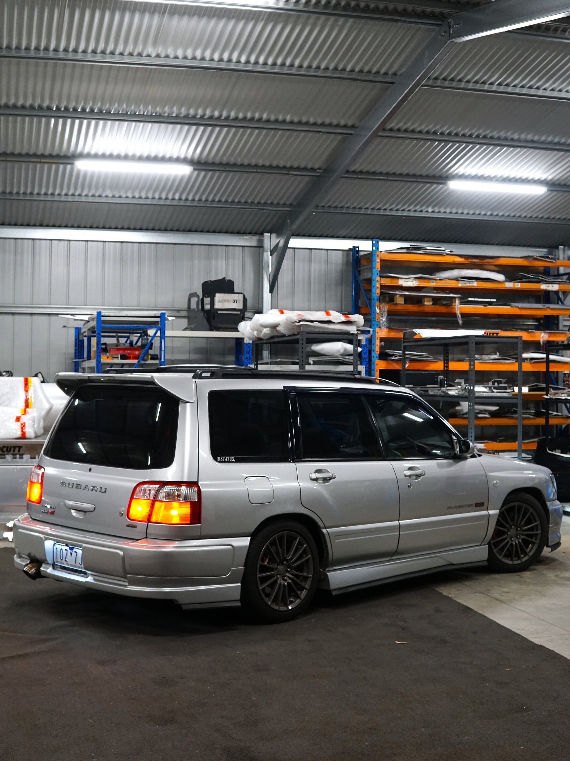 FORESTER SF GT visiting the aeorcutt garage for underbody upgrades 