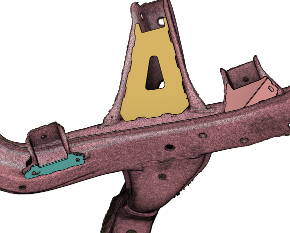 S13 180SX R32 Rear Subframe Brace Kit weld in kit render 3d aerocutt
