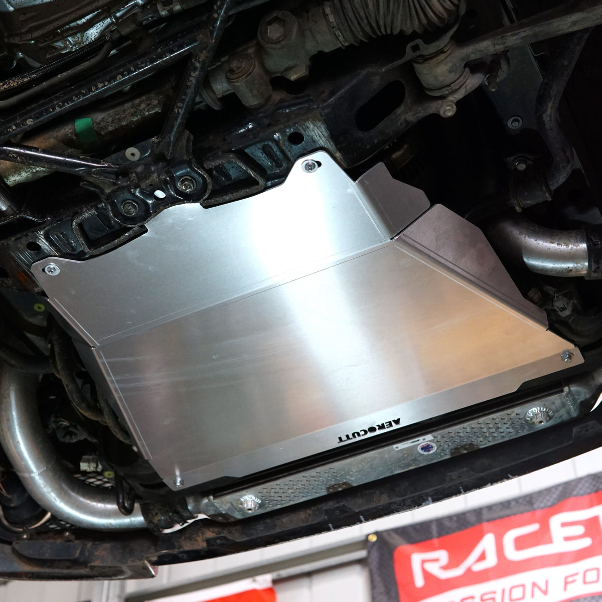 Toyota Altezza Underside with an aluminium Aerocutt undertray installed for protection