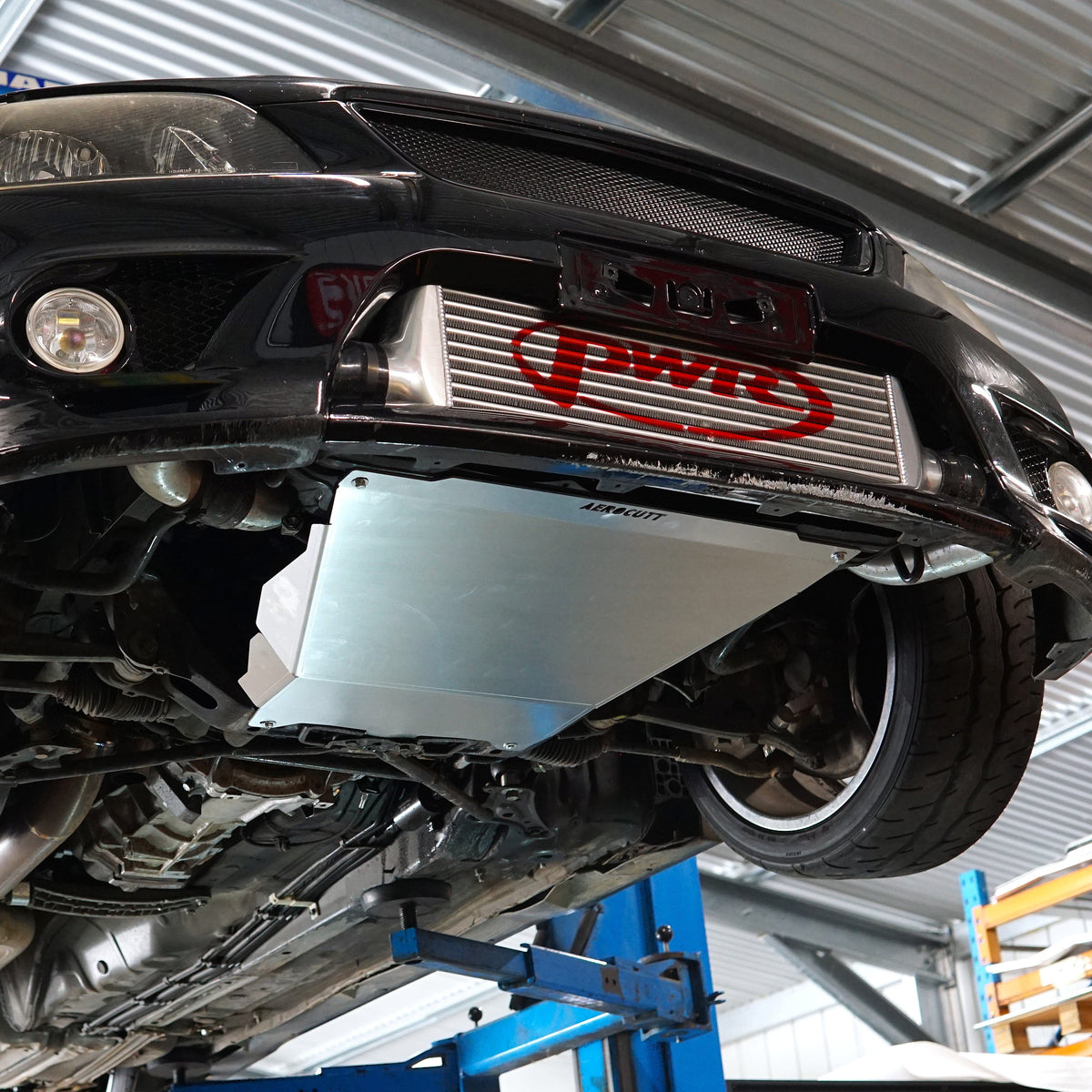Lexus IS200 Underside with an aluminium Aerocutt undertray installed for protection