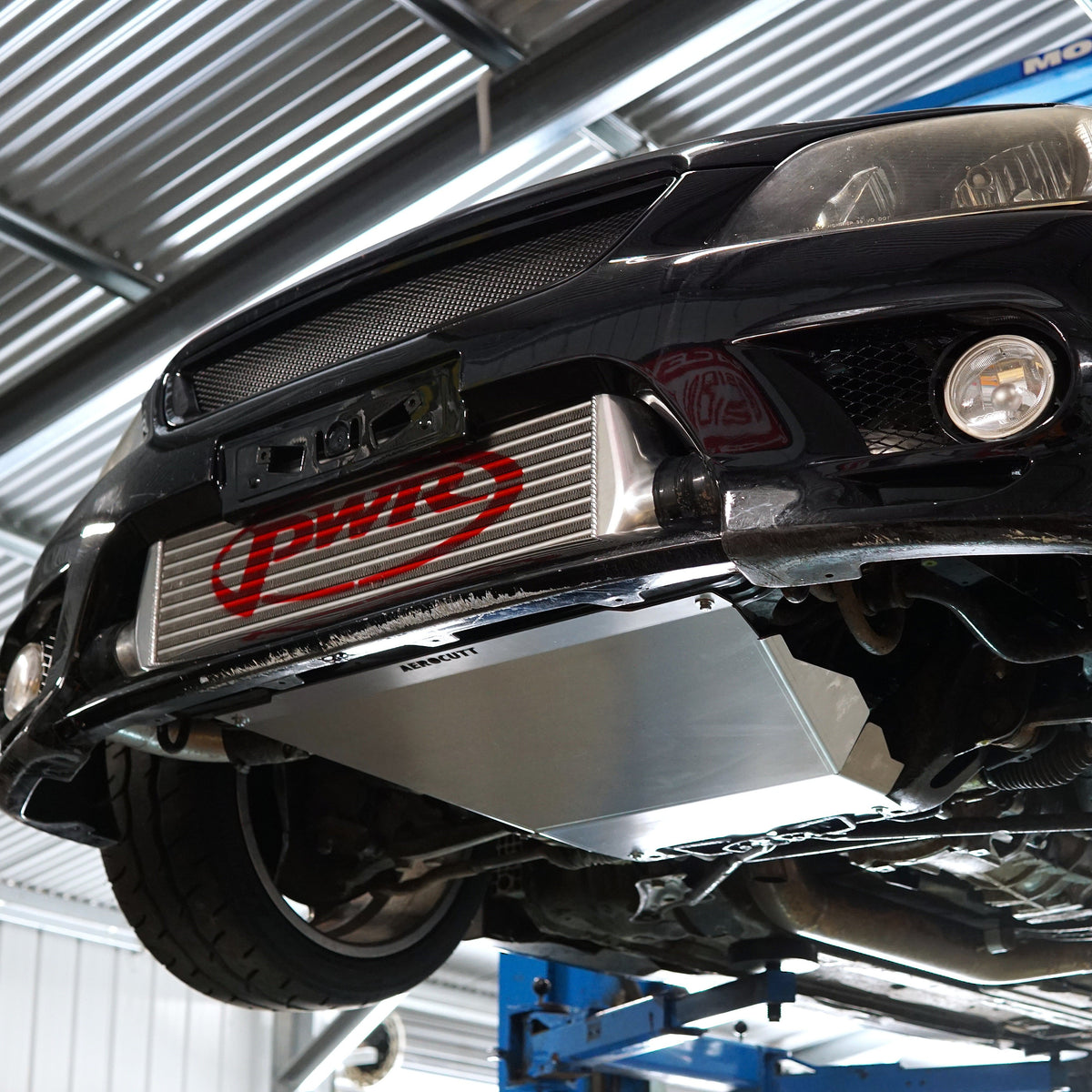 Lexus IS300 Underside with an aluminium Aerocutt undertray installed for protection