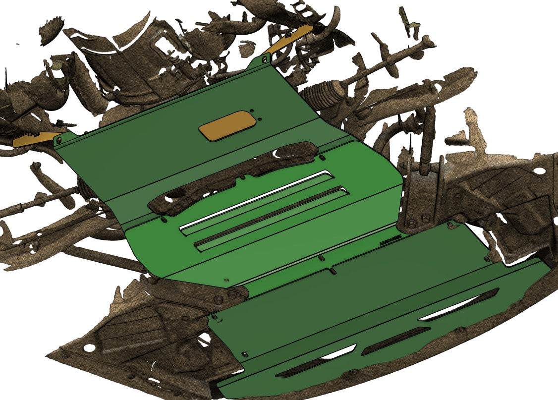 300ZX Z32 UNDERTRAY REPLACEMENT PANEL, 300zx damage under car panel, 300zx front splitter, oil filter inspection plate 