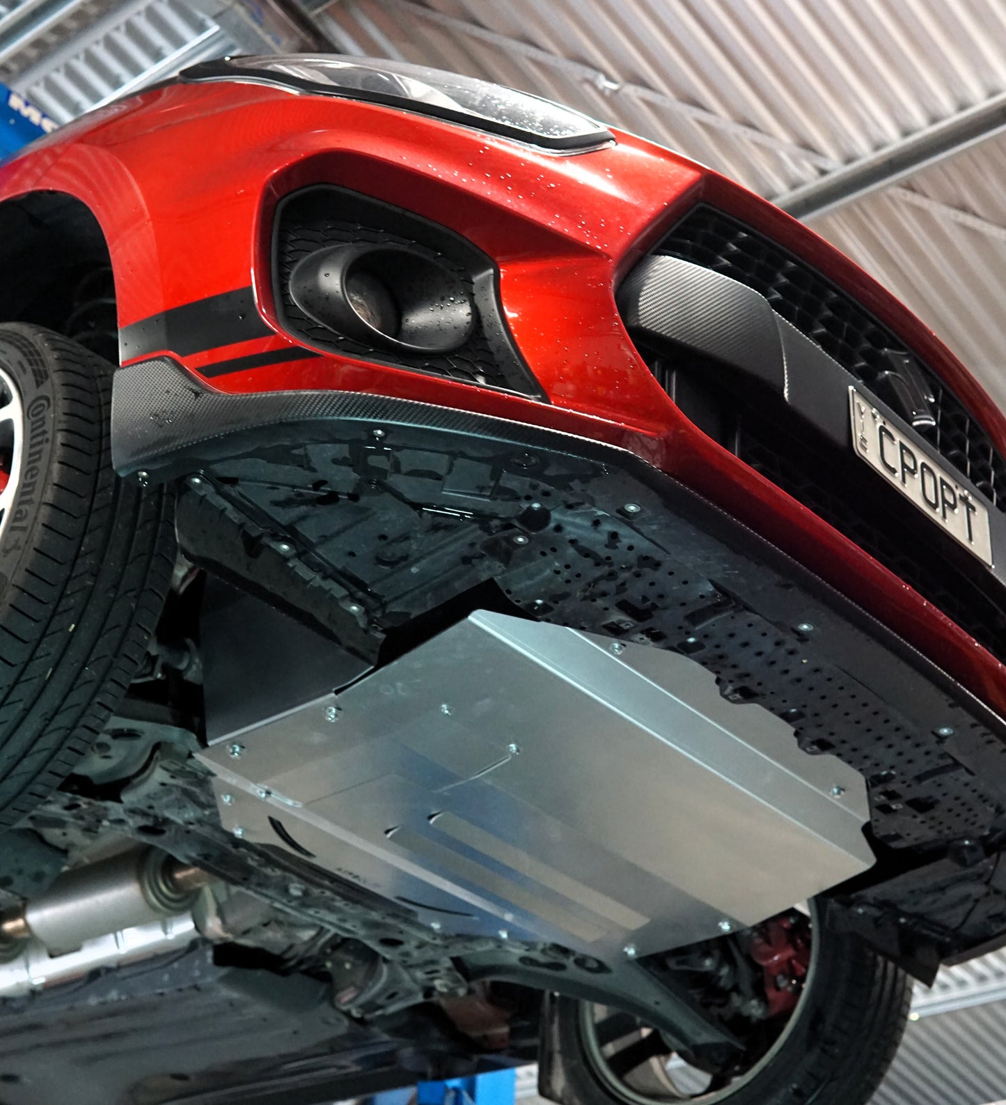 Suzuki Swift sport zc33s underside with aluminium undertray installed