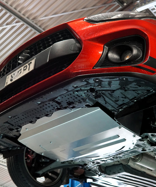 Suzuki Swift sport zc33 underneath with aluminium undertray installed