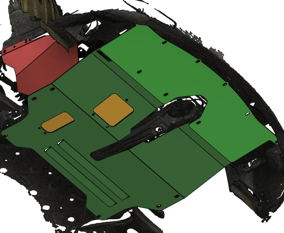 Toyota Celica ZZT231R skid plate set with front splitter tie in panel 