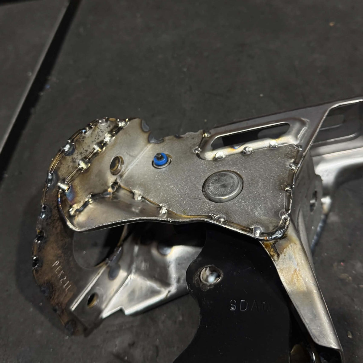 Honda Accord CL7 Clutch Pedal with Lazaro Motorsports reinforcement bracket welded to the side
