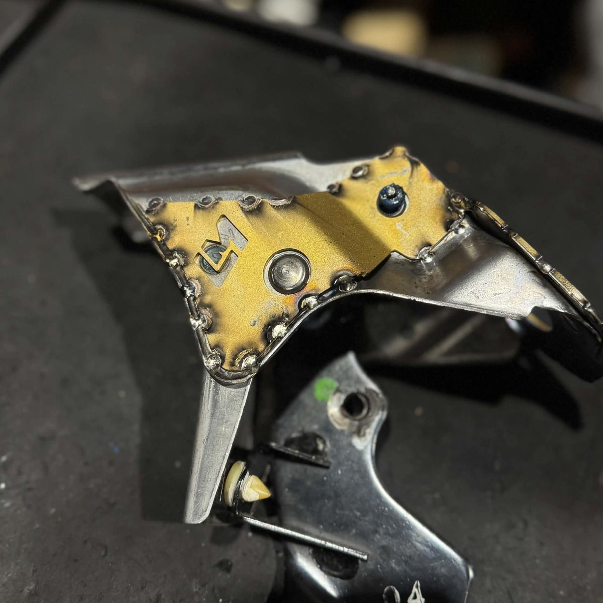 Honda Accord CL7 Clutch Pedal with Lazaro Motorsports reinforcement bracket welded to the side