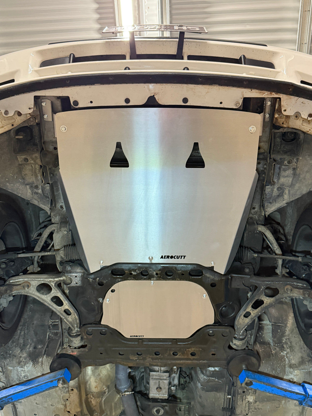 Mazda RX7 FC Engine Panel Underbody Protection Bash Skid Plate undertray replacement sump guard front tie in panel splitter aero aerocutt aerocut oil service plate 